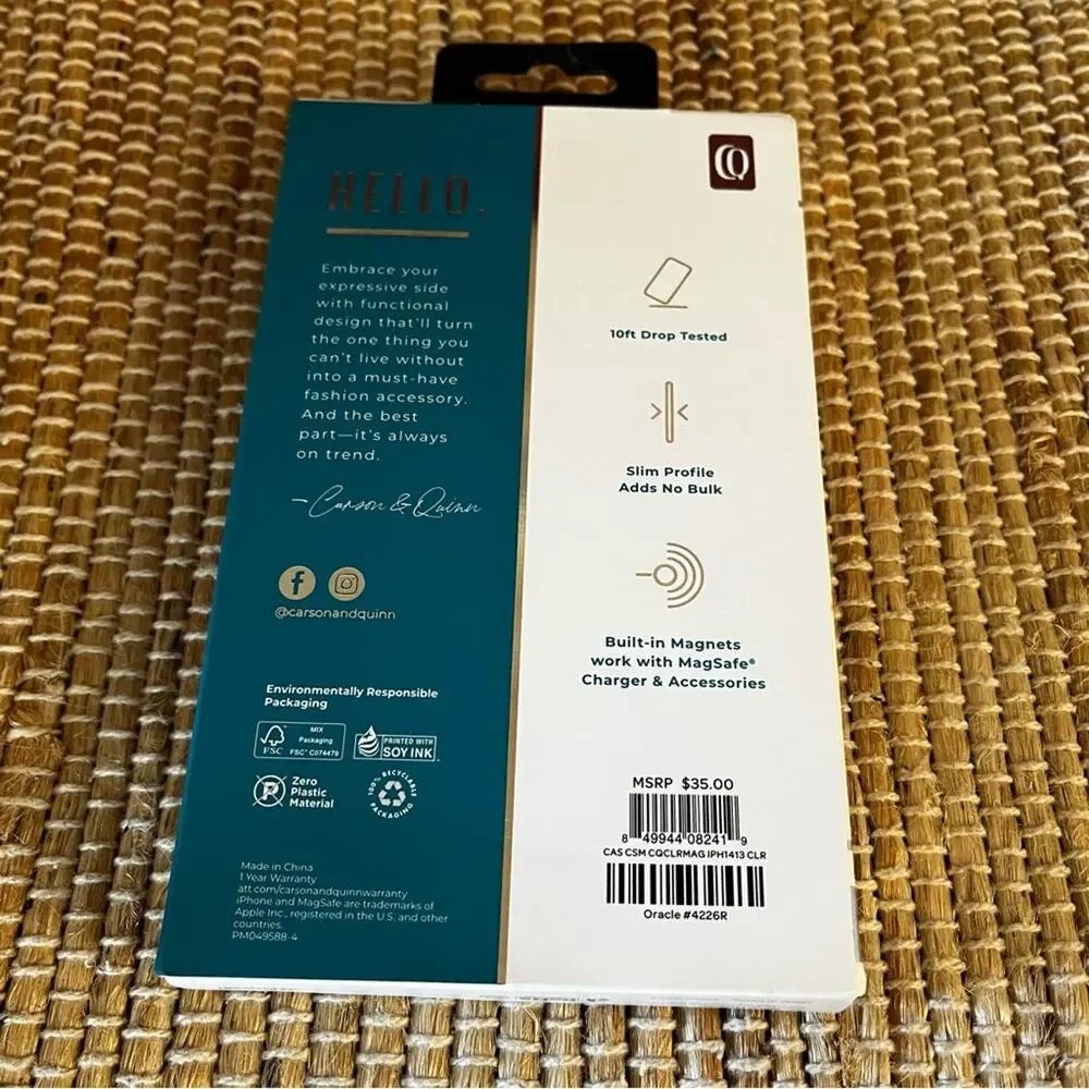 Carson &‎ Quinn Clear Phone Case For IPhone 13/14